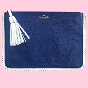 NWOT Limited Edition Kate Spade Carleton Street Gia Ocean Blue w/White Braiding